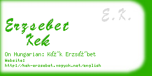 erzsebet kek business card